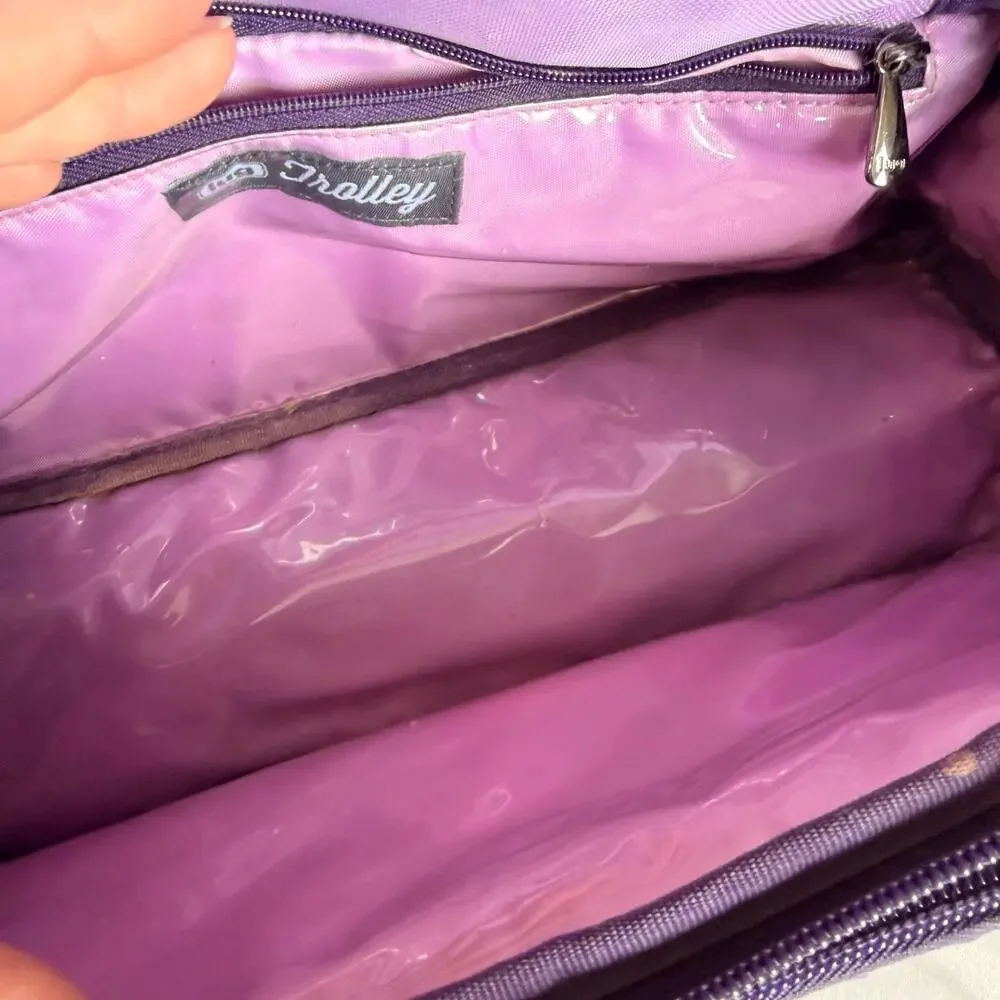 Lug Trolley Purple floral make up bag - Picture 8 of 12